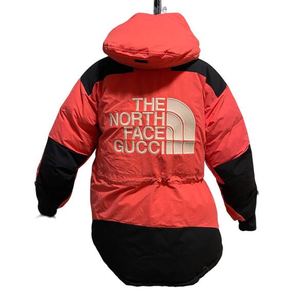 Gucci The North Face Logo Down Jacket Puffer Coat Colorblock Small Womens - Picture 1 of 10